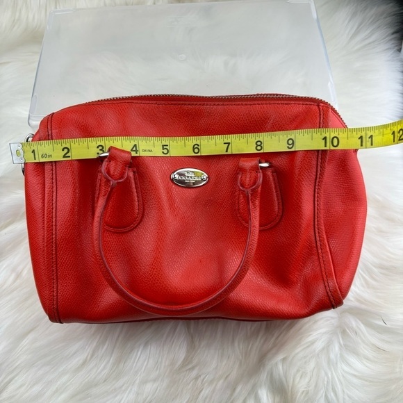 COACH ORANGE LEATHER SATCHEL BAG - Picture 14 of 14